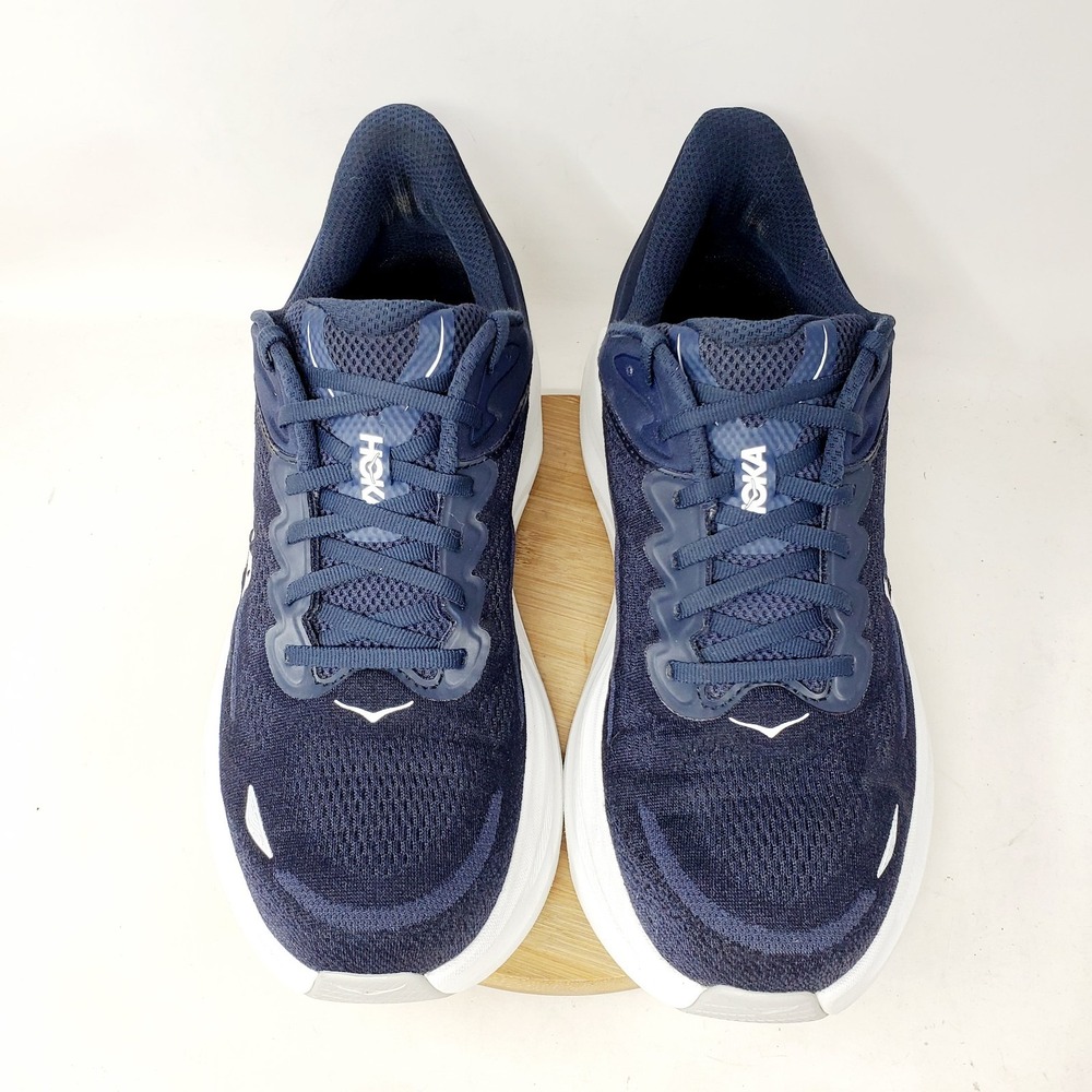 Hoka One One Bondi 9 Shoes Mens 11 2E WIDE Blue Comfort Walking Running Sneaker - Picture 4 of 16